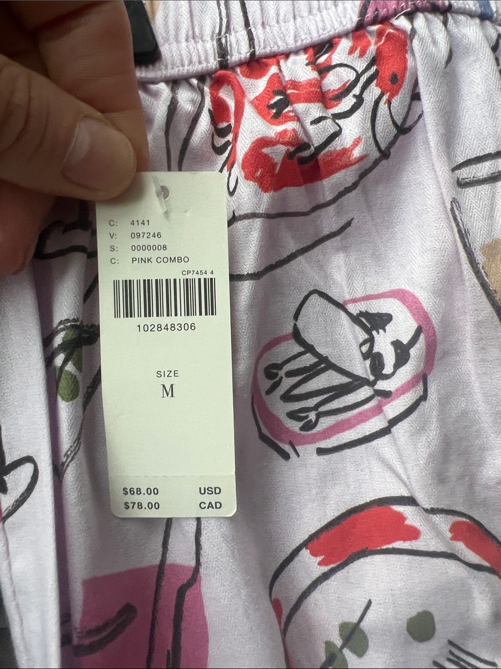 Anthropologie LyreBird Printed Lounge Pajama pjs Phthalo Ruth NWT M - Picture 4 of 4